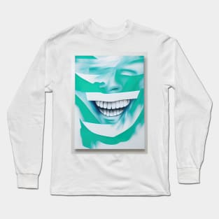 Smiling face artistic design Long Sleeve T-Shirt